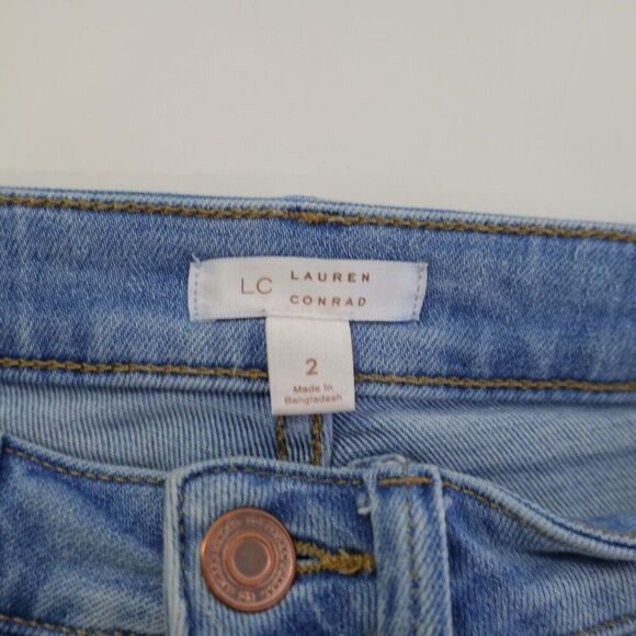 Lauren Conrad High Rise Light Blue Denim‎ Shorts 2 27/5 Oeko Tex - Picture 3 of 6
